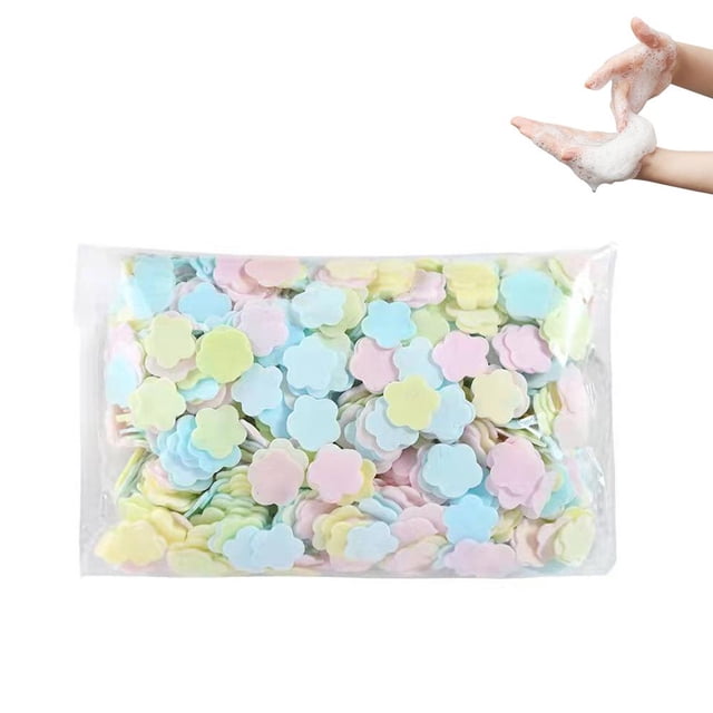 Disposable Petal Shaped Soap Sheets For Travel, 4 Fresh Fragrances, Light and Soluble, For Hand Washing