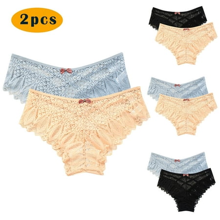 Kmdttou Women s Seamless Underwear Sexy Lace High Cut Panties Comfort Bikini Panty Stretch Underpants Breathable Ladies Briefs (Available in Plus Size) Beige-M