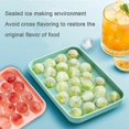 thumbnail image 2 of Silicone ice cube tray with lid round ice cube molds for 25 mini spherical ice cube molds for cocktails (1 pack green), 2 of 4