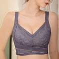 thumbnail image 4 of Women Lady Comfy Corset Bra Front Side Buckle Lace Slim Shape Wear Underbust Support Daily, 34, Grey, 4 of 4