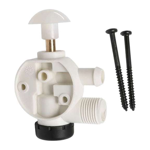 funtasica RV Water Assembly with Screws ,White ,Vehicle Spare Parts Easily Install Trailer Toilet Repair for 147