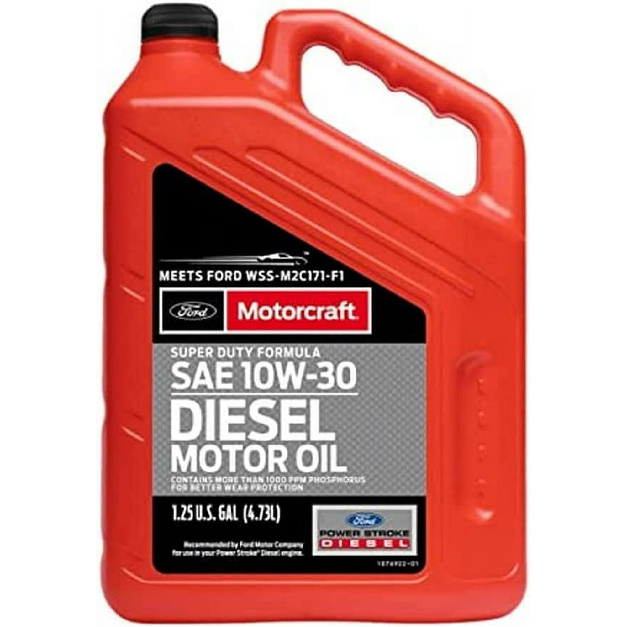 Motorcraft Super Duty Diesel Motor Oil, 10W-30 - A premium-quality motor oil specifically developed for Ford Motor Company vehicles, 5 quart jug, sold by each