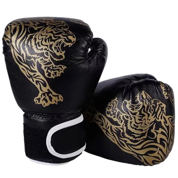 Adult Boxing Training Gloves, Breathable PU Leather Punching Mitts for Men and Women, Sparring and Heavy Bag Workout Gear with Secure Wrist Strap