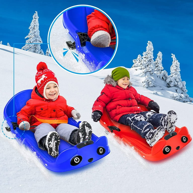 STIGA Snowpower Children's Sledge with Steering Wheel Made of Organic  Plastic, from 5 Years - Aqua : : Sports & Outdoors