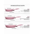 thumbnail image 5 of Juego Xtellar De 3 Sartenes Antiadherentes De Mármol,sarten Cocina Color Rosa, 5 of 5