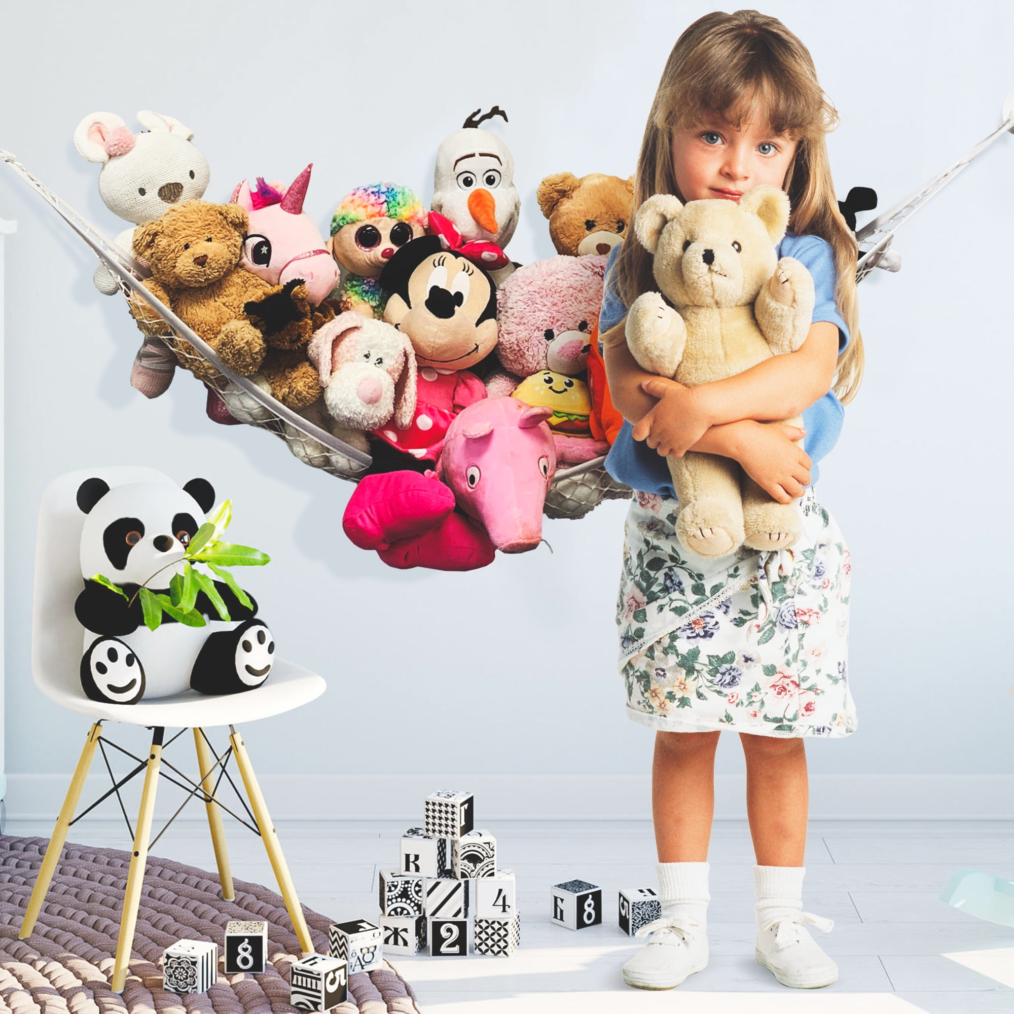 large stuffed animal net hammock