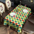 thumbnail image 2 of Multi Color Checkerboard Checkered Pattern Rectangle Tablecloth 60"x102",Waterproof Polyester Rectangle Table Cloth, Wipeable Spillproof Polyester Tablecloth for Dining, Camping, Indoor and Outdoor, 2 of 6