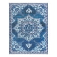 thumbnail image 3 of Unique Loom Renaissance Collection Area Rug - Roma (7' 10" x 10' Rectangle Navy Blue/Aqua), 3 of 7