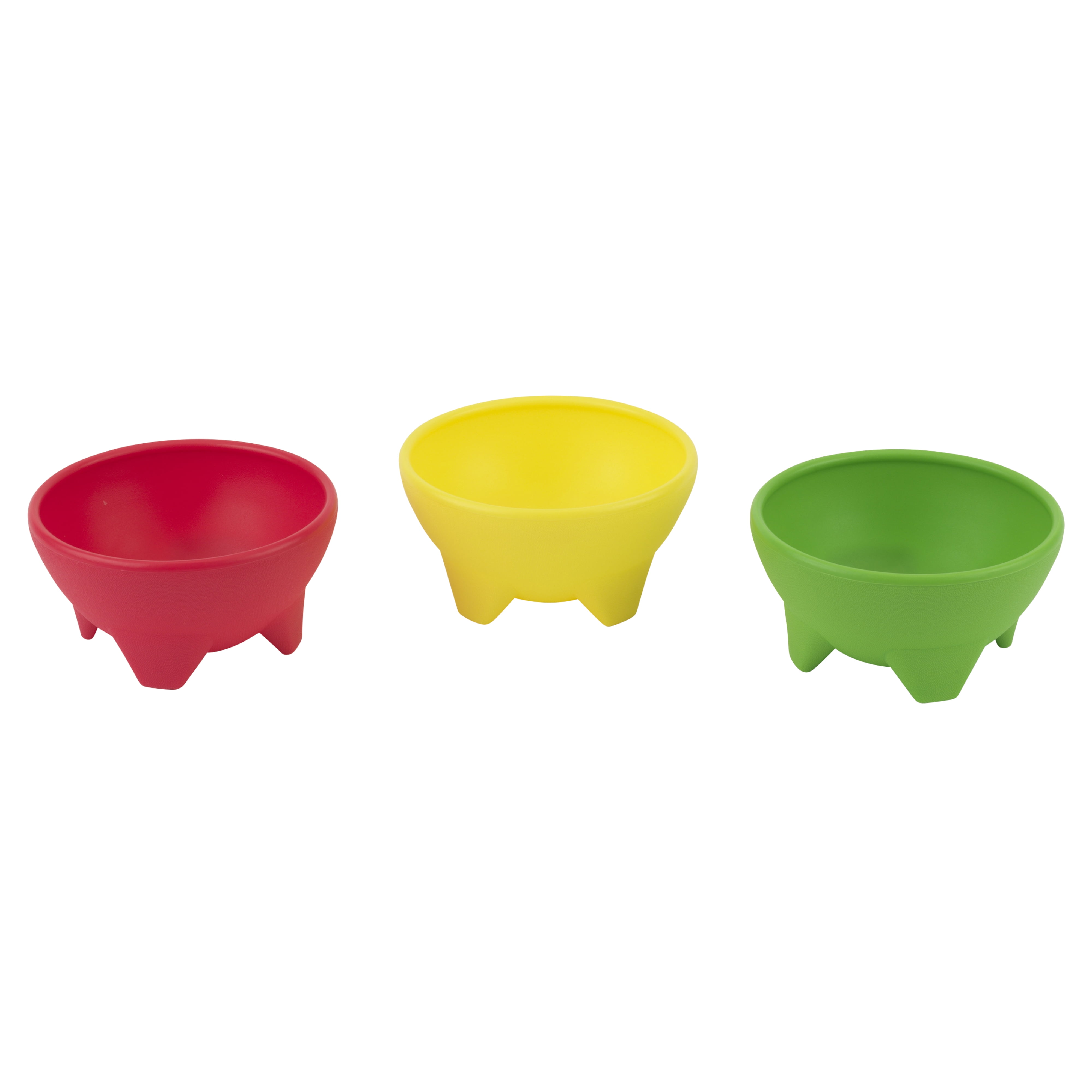 (2 pack) GoodCook 4.7" Large Plastic Salsa Bowl Condiment Serving Dish, Red