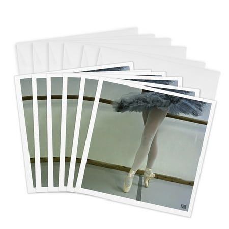 3dRose, Spanish dancer is training at the Ballet School in Zaragoza 6, 6 Greeting Cards with envelopes
