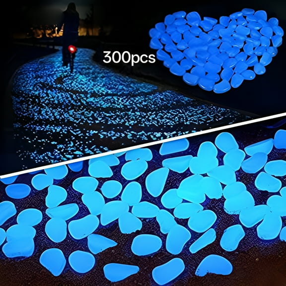 LAMIRO Solar Glow Rocks Assorted Decorative Stones, 100 Pcs Bag