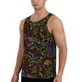 thumbnail image 2 of Gukieu Casino Icons Print Men's Quick Dry Fitness Vest, Round Neck Sleeveless Fitness Bodybuilding Top-Medium, 2 of 7