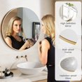 thumbnail image 2 of 30 - pulgada round wall mirror con metal frame: perfect para bathroom, dormitorio, entrada - moderno rustic decor, heavy - duty wall - mounted vanity mirror para sala de estar y hallway, 2 of 7