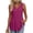 314#Hot Pink, variant on Womens Tank Tops 2026 Boho Fashion Clothing Flowy Peplum Top Sleeveless V Neck Babydoll Tank Top Army Green L