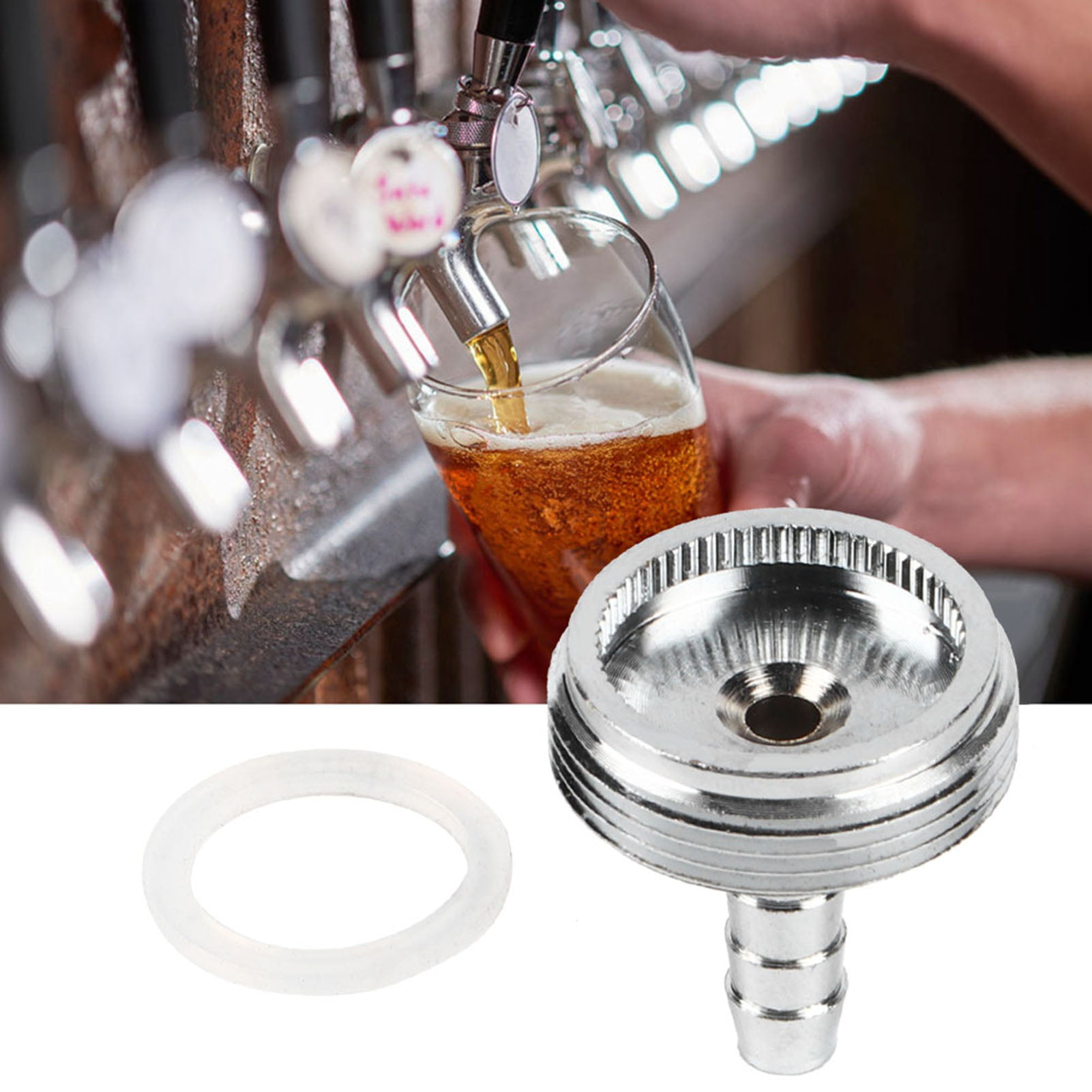 1/4 Beer Faucet Cleaning Attachment Beer Faucet Adapter Cleaning Accessories New 