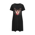 thumbnail image 2 of TMOYZQ Nightgowns for Women Cute Christmas Print T Shirt Dresses Casual Short Sleeve Loose Fit Lounge Shirt Dress Nightgowns on Sale Clearance 2025, 2 of 5