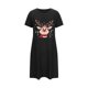 thumbnail image 2 of Camisón corto de talla grande para mujer, camisón de manga corta con estampado de pecho a la moda, camisón para mujer, 2 of 5
