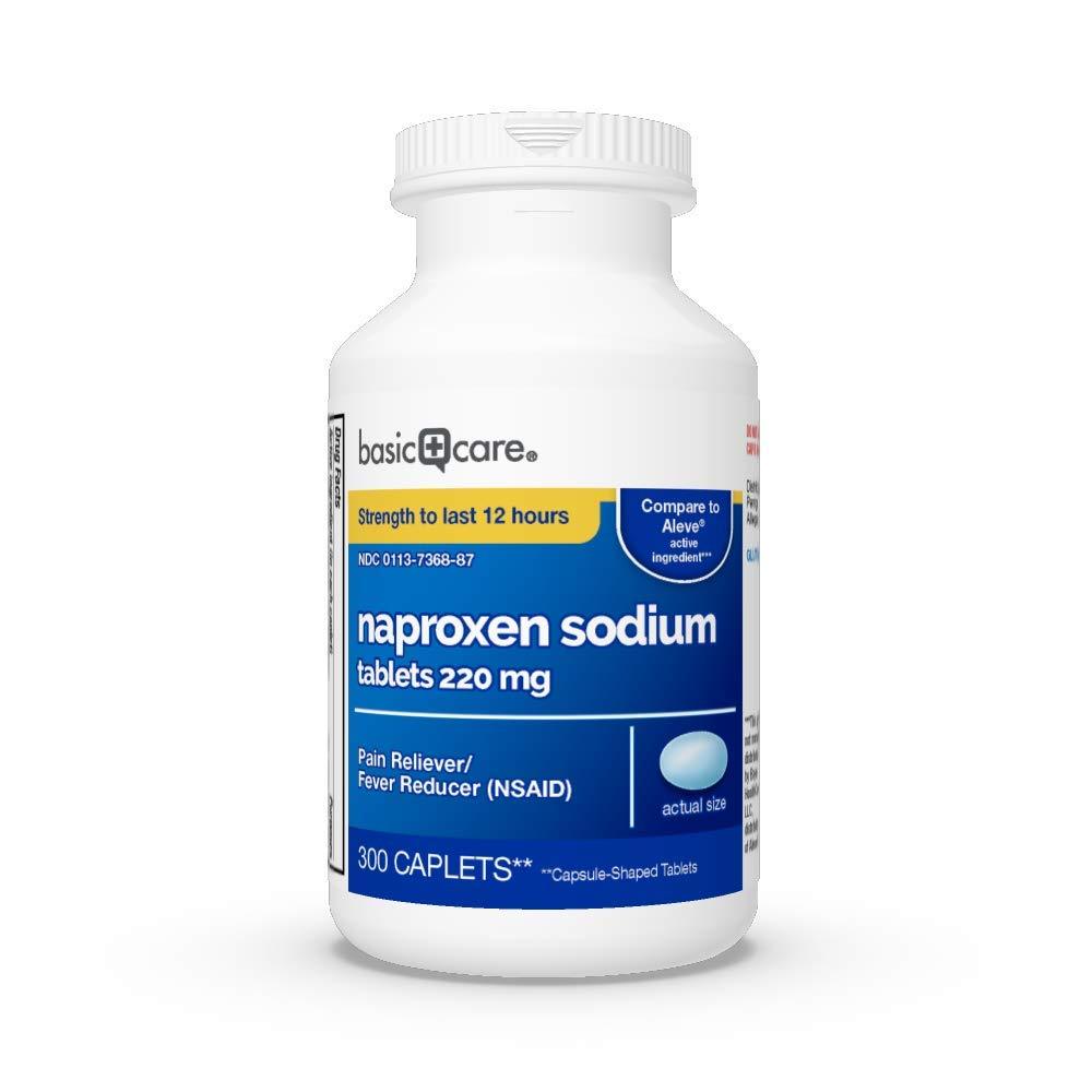 Basic Care Naproxen Sodium Tablets, 300 Count (Pack of 1) 300 Count