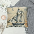 thumbnail image 2 of COMIO  Decorative Nautical Anchor Sailing Map Throw Pillow Covers, 2 of 5