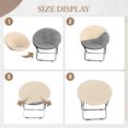 thumbnail image 3 of Saucer Chair Slipcover Removable Polyester Washable for Furniture Protection Beige, 3 of 9