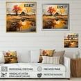 thumbnail image 4 of Designart "Rural Barns in Dot Art II" Countryside Wall Art Living Room, 4 of 5