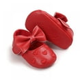 thumbnail image 3 of Newway Baby Girls Soft Sole PU Princess Dresses Shoes Mary Jane Flats Shoes with Cute Bow for Newborn Infant Girl, 3 of 4