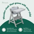 thumbnail image 3 of Open Box hauck Alpha+ Grow Along Adjustable Wooden Highchair, Beechwood, Grey, 3 of 12