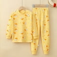 thumbnail image 3 of Owordtank Soft Warm Cotton Modal Character Long Sleeve Snug-Fit Pajama Long Sleeve Sleepwear Daily, 3 of 3