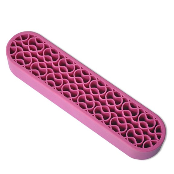 Makeup Beauty Brush Holder Organizer, Lipstick Holder Case Silicone Nail Polish Storage Rack Professional Cosmetic Display Box