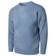 thumbnail image 2 of ZKCCNUK Men's Autumn And Winter New Men's Knitted Sweater Round Neck Pullover Bottoming Shirt Solid Color Imitati Mink European Size Casual Large Size Men's Sweater, 2 of 6
