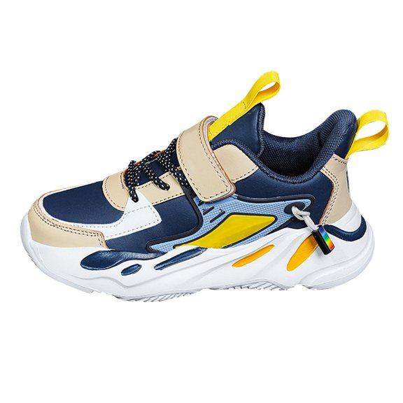 Otqutp Boys Running Sneakers Non-Slip Casual Sport Shoes Kids Lightweight Breathable Gym Athletic Shoes 4-14.5 Years