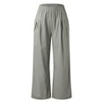 thumbnail image 4 of pxiakgy pants for women womens casual solid pants elastic waist comfy trousers with pockets women's pants grey + 3xl, 4 of 6