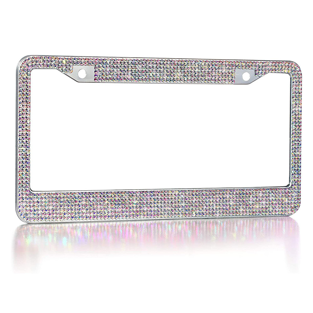 Bling Rhinestone License Plate Frames, Bedazzled Sparkly Cute Diamond