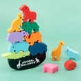 thumbnail image 3 of Bloques de construcción de animales juguete temprano educativo bricolaje juguetes de apilamiento de juguetes de juego de madera suministros lindos forma de enfoque portátil de foco establecido 1 Eigraketly FN001317-01B, 3 of 7