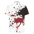 thumbnail image 5 of Blusa y camisa de manga corta con cuello vuelto para hombre, blusa informal de moda con botones y manga corta para hombre, 5 of 5