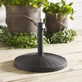 thumbnail image 3 of Walker Edison Round Resin Patio Umbrella Base, Bronze, 3 of 5