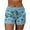 Blue, variant on Babysbule Women's Pants Fashion Women Drawstring Casual Pocket Loose Printed Sports Shorts Pants