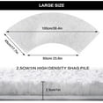 thumbnail image 3 of Curved Bath Mat for Quadrant Shower, Ultra Water Absorbent Microfiber, Super Soft Shaggy Fluffy Non-Slip Bath Rug, Fits Corners Round Showers, Semi Circular Bathroom Decoration, 3 of 5