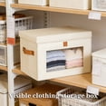 Clutter Moving Storage Storage Box With Lid, Large Toy Organizer Bin, Foldable Non-Woven ...