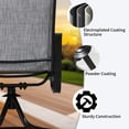 thumbnail image 7 of Patio Swivel Chairs Set of 2, Outdoor High Back Rocker Dining Chairs with All-Weather Textilene Mesh and Metal Frame, Comfortable Swivel Chairs for Patio, Garden, Deck, and Backyard (Gray), 7 of 7