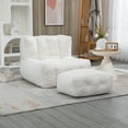 thumbnail image 2 of Jopath Fluffy Bean Bag Chair, Comfortable Bean Bag, Super Soft Lazy Sofa Chair With Memory Foam And Ottoman, Indoor Modern Focus Bean Bag Chair For Living Room, Bedroom, Apartment, 2 of 11