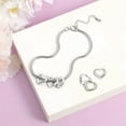 thumbnail image 2 of 2024 New Fashion Light Luxury Custom Text With Love Pendant Stainless Steel Custom Curved Business Card Bracelet, Personalized Name And Date Engraving, First Birthday Bracelet Gift, Meaningful, 2 of 14
