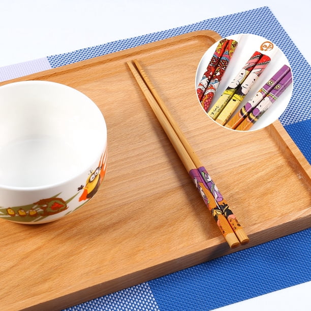 Juego De Palillos, Palillos De Estilo Japonés Pulidos Repetidamente, Carbonización A Alto Calor Y Tratamiento De Presión, Palillos De Cocina, Palillos De Madera Antideslizantes
