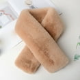 thumbnail image 2 of Clearance! Yigetop Winter Scarf for Women Women Simple Plush Scarf Neck Women's Thickening and Lengthening Warm Scarf Scarf for Women Khaki One Size, 2 of 2