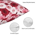 thumbnail image 3 of Yiaed Rose Print Pillow Covers Super Soft Decorative Square Throw Pillow Covers Case Cushion Covers for Sofa Couch Bedroom Car Decor（No pillow core）-22"x22", 3 of 7