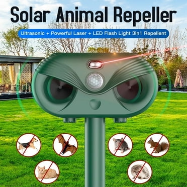 Jinyi Solar Powered Ultrasonic Cat Repellent Motion Sensor Yard Deterrent
