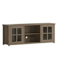 thumbnail image 2 of Merrick Lane Rocheport Classic Four Pane Glass Door 65" TV Stand for up to 80" TVs; Gray Wash Oak Finish, 2 of 12