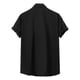 thumbnail image 1 of Camisa de manga corta con cuello vuelto y color liso para hombre, primavera/verano - Prenda informal de poliéster para el trabajo/el día a día, 1 of 7
