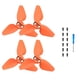 thumbnail image 3 of 2 Pares Hélices para DJI Neo Drone Cuchillas Coloridas Liberación Rápida() Naranja, 3 of 4