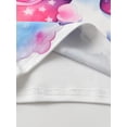 thumbnail image 5 of Toddler Girl Clothes Ruffle Unicorn Short Sleeve Tops and Shorts Cartoon Pattern Outfits Set White 2-3 Years, 5 of 7